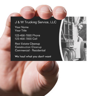 Hauling Dumpster Services Business Cards