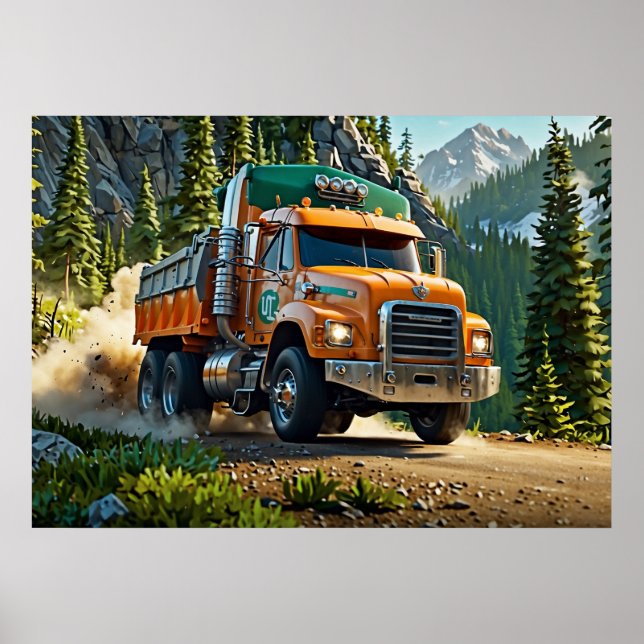 Hauling Gravel - Trucker  Poster (Front)