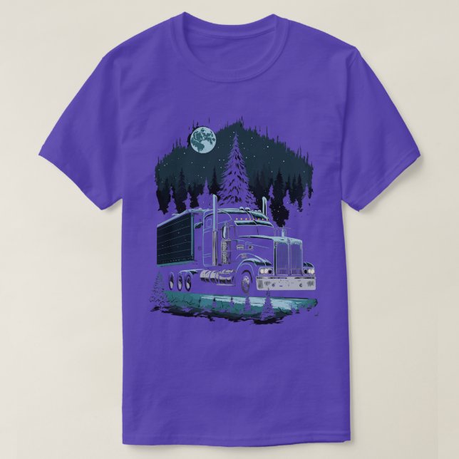 Hauling Holiday Cheer Christmas SemiTruck T-Shirt (Design Front)
