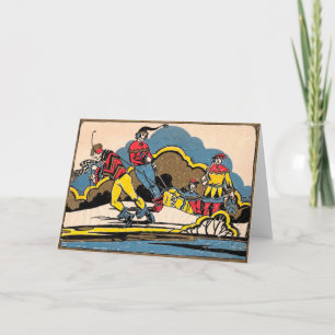 Hauling in the Log Holiday Card