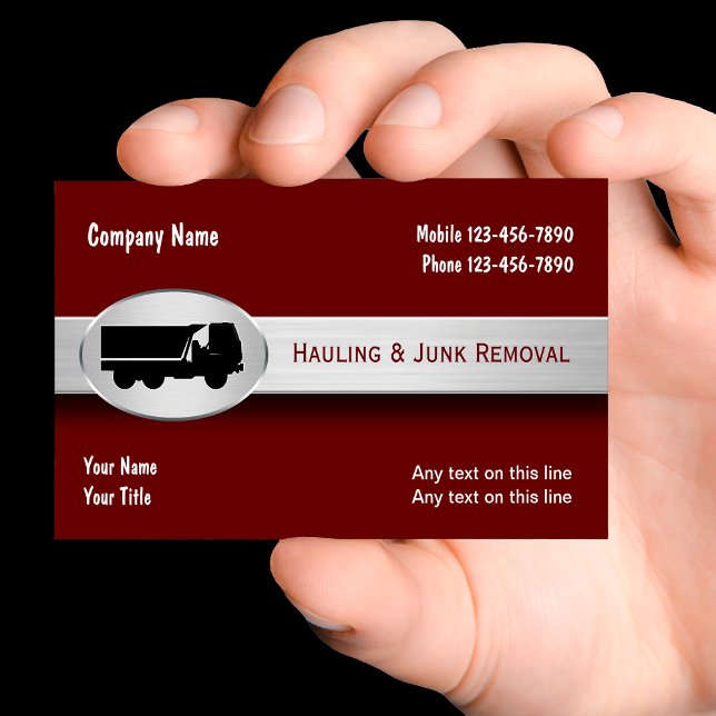 Hauling Junk Removal  Business Cards (Creator Uploaded)