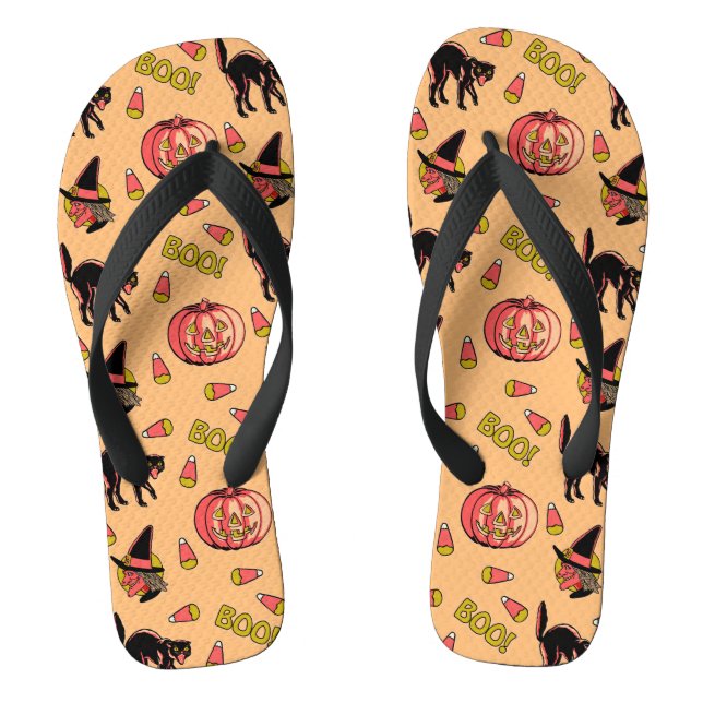 Haunt Couture Vintage Halloween Flip Flops (Footbed)