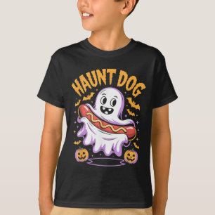 Haunt Dog Funny Ghost Hotdog Halloween T-Shirt