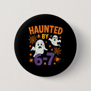 Haunted 67 Ghost Math Teacher Halloween Costume Ma 6 Cm Round Badge