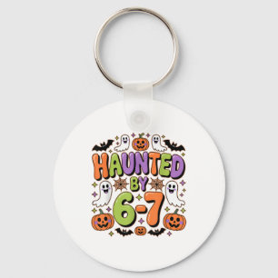 Haunted 67 Meme Six Seven 6-7 Funny Internet Joke Key Ring