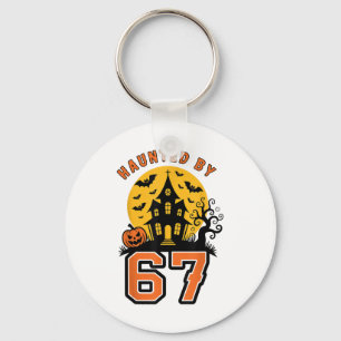 Haunted 67 Meme Six Seven 6-7 Funny Internet Joke Key Ring