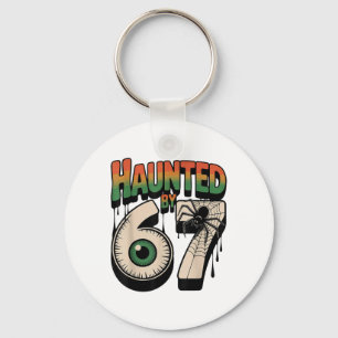 Haunted 67 Meme Six Seven 6-7 Funny Internet Joke  Key Ring