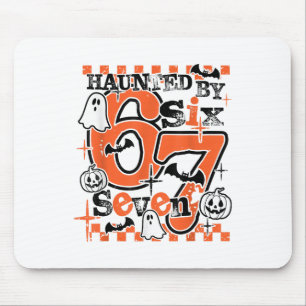 Haunted 67 Meme Six Seven 6-7 Funny Internet Joke Mouse Mat