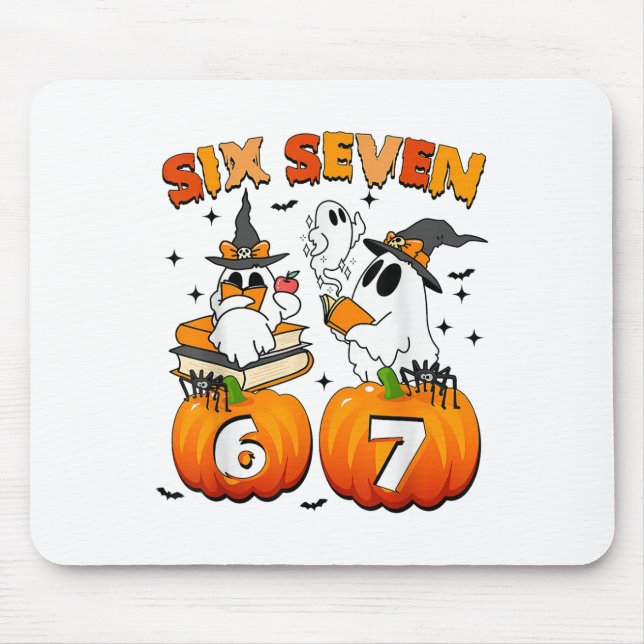 Haunted 67 Meme Six Seven 6-7 Funny Internet Joke  Mouse Mat (Front)