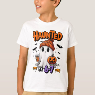 Haunted 67 Meme Six Seven 6-7 Funny Internet Joke T-Shirt