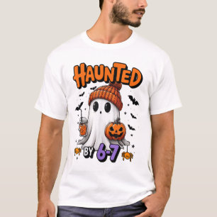 Haunted 67 Meme Six Seven 6-7 Funny Internet Joke T-Shirt