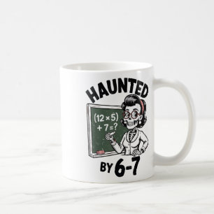 Haunted 67 Skeleton Math Teacher Halloween Costume Coffee Mug