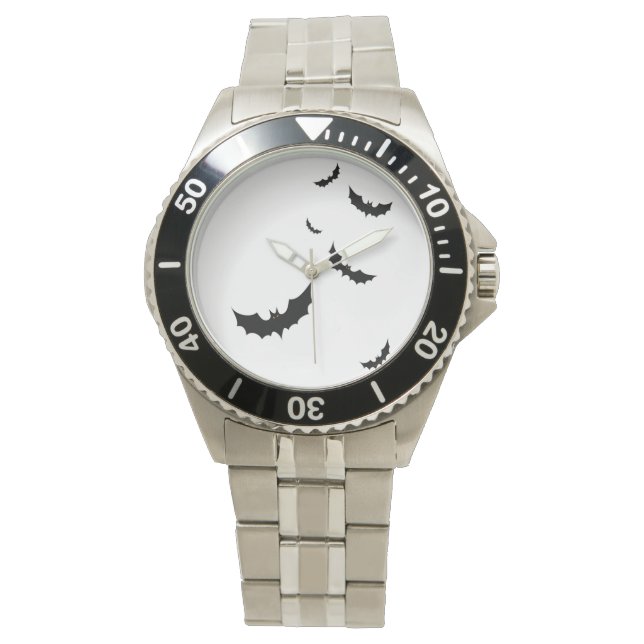 Haunted Allure: Halloween Stainless Steel Bracelet Watch (Front)