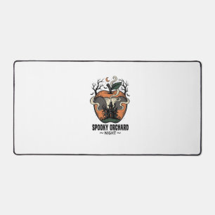 Haunted Apple Shirt Vintage Scary Orchard Night_1 Desk Mat
