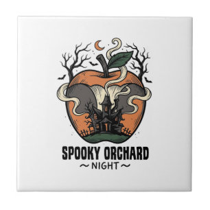 Haunted Apple Shirt Vintage Scary Orchard Night_1 Tile