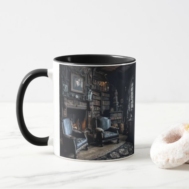 Haunted Archives Mug (With Donut)