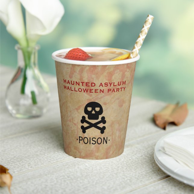 Haunted Asylum Halloween Party Paper Cups (Insitu)