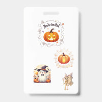 Haunted Badge Halloween Invitation