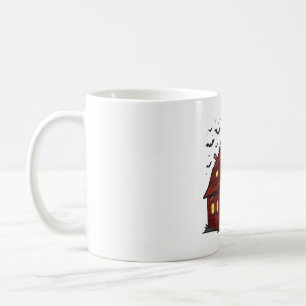 Haunted Barn Night Spooky Halloween Farm Art Coffee Mug