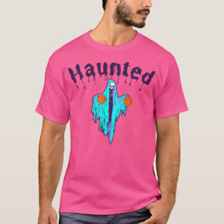 Haunted Basketball Design Halloween T-Shirt