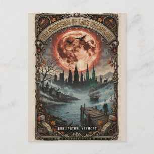 Haunted Burlington, Vermont Vintage Horror Travel  Postcard