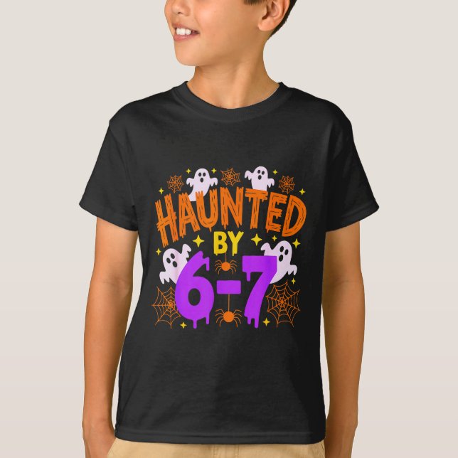 Haunted By 67 Funny 67 Halloween Costume  T-Shirt (Front)