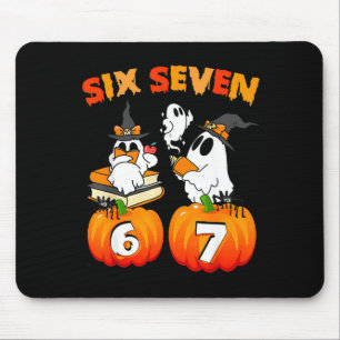 Haunted By 67 - Funny Boo Ghost Pumpkin Halloween Mouse Mat