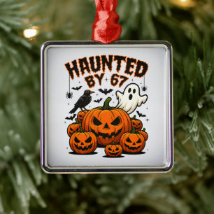 Haunted by 67 Funny Ghost And Pumpkin Halloween Metal Tree Decoration