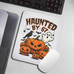 Haunted by 67 Funny Ghost And Pumpkin Halloween Mouse Mat