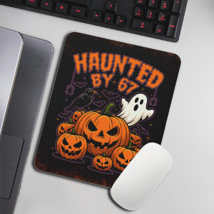 Haunted by 67 Funny Ghost And Pumpkin Halloween Mouse Mat