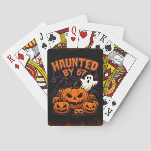 Haunted by 67 Funny Ghost And Pumpkin Halloween Playing Cards