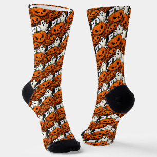 Haunted by 67 Funny Ghost And Pumpkin Halloween Socks