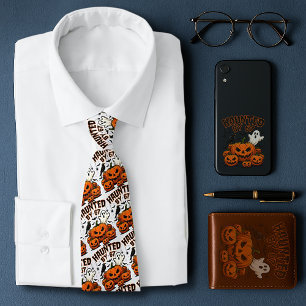 Haunted by 67 Funny Ghost And Pumpkin Halloween Tie