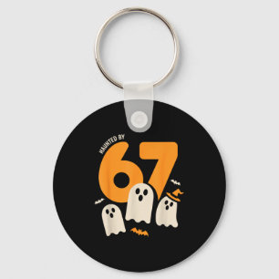 Haunted By 67 Funny Halloween Meme Design  Key Ring