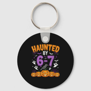 Haunted By 67 Funny Halloween Novelty Costume Meme Key Ring