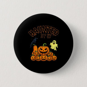 Haunted By 67 Funny Halloween Soky Season Pumpkin  6 Cm Round Badge