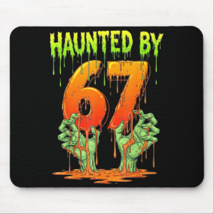 Haunted by 67 funny halloween spooky season mouse mat