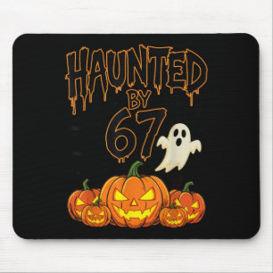 Haunted By 67 Funny Pumpkin And Ghost Halloween Co Mouse Mat