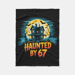 Haunted By 67 Funny Six Seven Meme 6 7 Halloween C Fleece Blanket