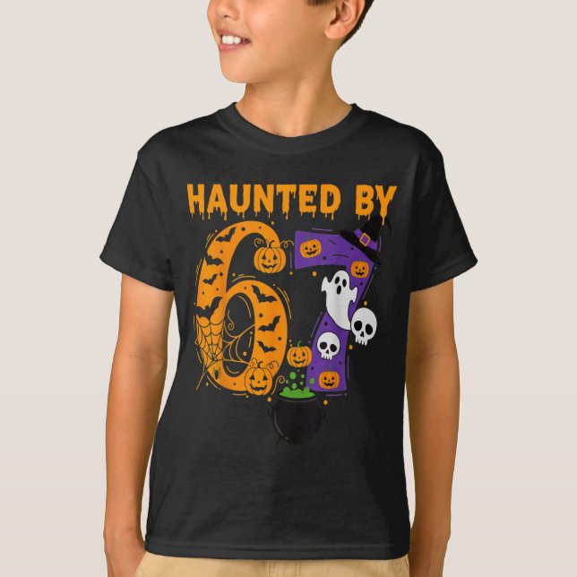 Haunted By 67 – Funny Six Seven Meme 6 7 Halloween T-Shirt (Front)