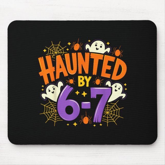 Haunted By 67 Funny Six Seven Meme Soky Ghost Hall Mouse Mat (Front)