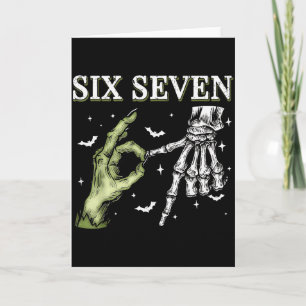 Haunted By 67 – Funny Skeleton Hands Halloween Cos Card