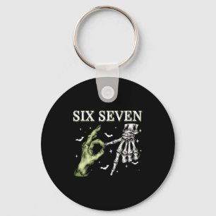 Haunted By 67 – Funny Skeleton Hands Halloween Cos Key Ring