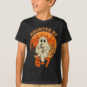 Haunted By 67 Halloween Ghost Six Seven Gen Alpha T-Shirt