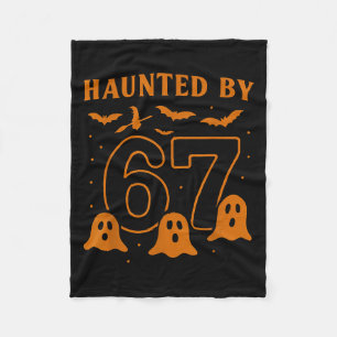 Haunted By 67 Meme Halloween Ghost Graphic Fleece Blanket
