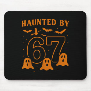 Haunted By 67 Meme Halloween Ghost Graphic  Mouse Mat