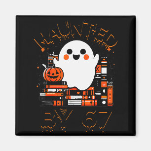 Haunted By 67 - Teacher Boo Ghost Pumpkin Hallowee Magnet