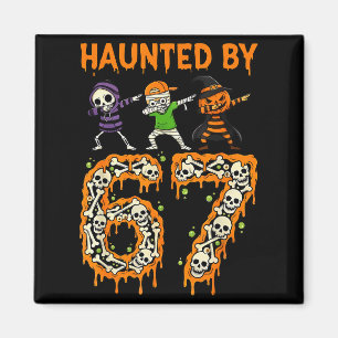 Haunted By 6-7 Halloween Skeleton Dabbing Meme Men Magnet