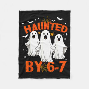 Haunted By 6 7 Six Seven 67 Meme Halloween Costume Fleece Blanket