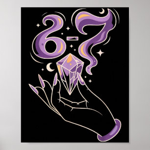 Haunted By 6-7 Smoke Girls Witch Hand Crystal Hall Poster